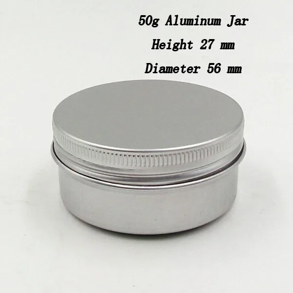 500pcs/lot Capacity 50g (56*27mm) aluminium cream jar,50g  aluminum box