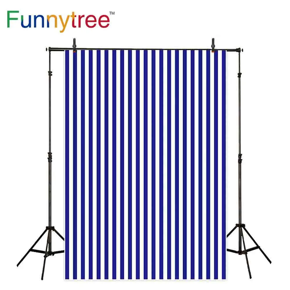 

Funnytree backdrop for photographic studio stripes navy style party decor professional background photocall photobooth prop