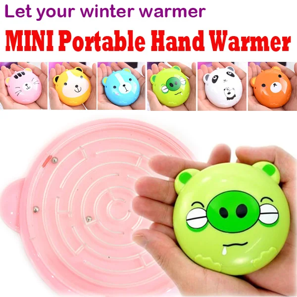 

Mini Maze Game USB Hand Warmer Portable Hand Warmers Tiny Small Ultralight Cartoon Animal Handy Pocket Free shipping