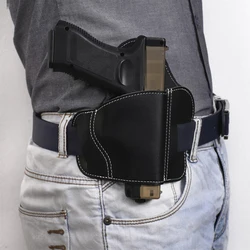 Right Hand Tactical Gun Holster Hunting Airsoft Leather Belt Pistol Holster For Glock 17 19 M9 1911 Sig Sauer P226 Most Pistol