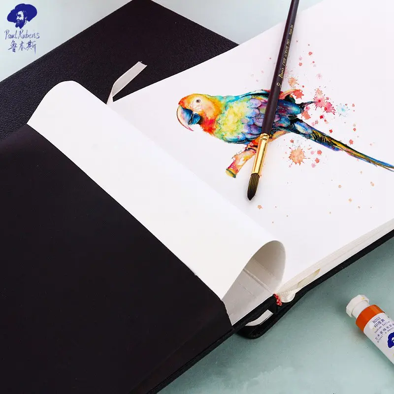 Paul Rubens Watercolor Painting Paper Pad 300g/m2 20 Sheets 100% Cotton Leather Cover Portable Art Aquarelle Watercolor Book