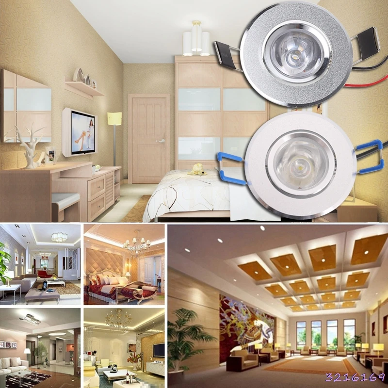 

1W LED Lights 85-265V Cabinet Mini Downlight Spot Ceiling Lamp