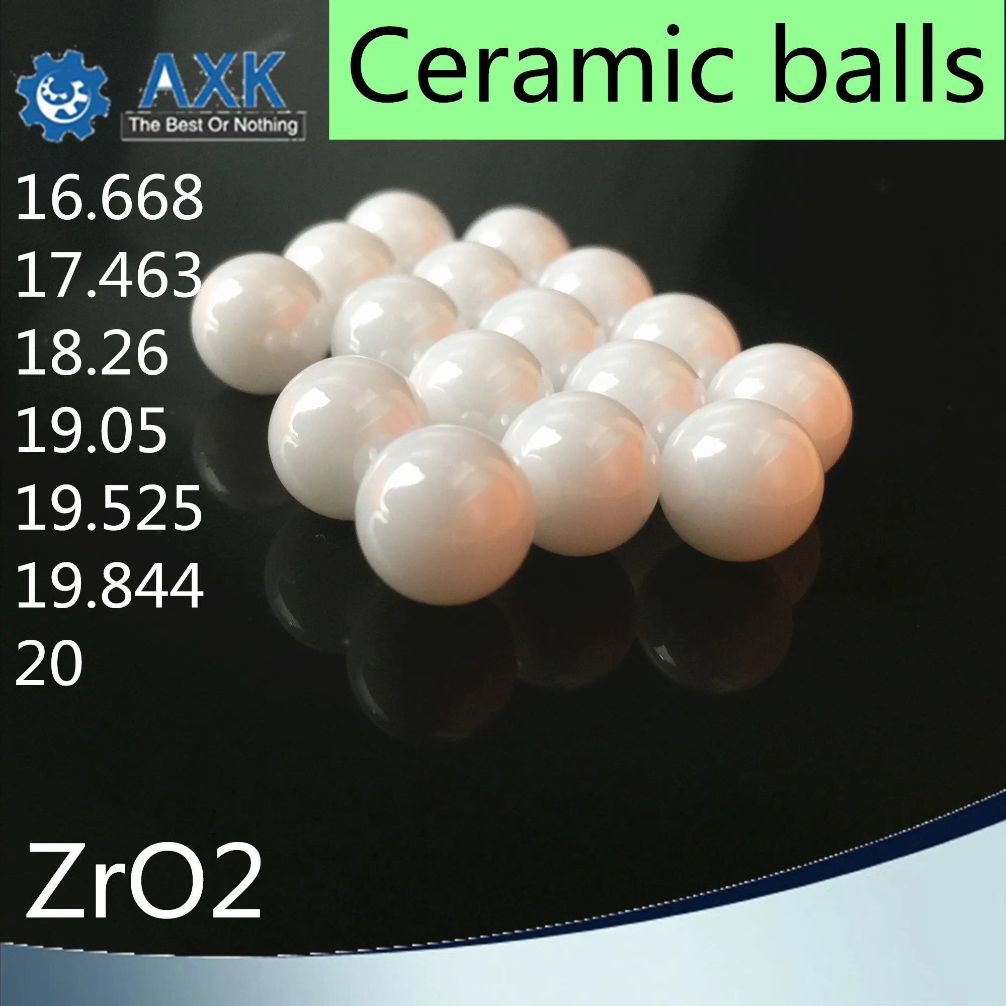 

ZrO2 Ceramic balls 16.668 17.463 18.26 19.05 19.525 19.844 20 ( 1 PC) Zirconium Dioxide G5 Precision Ball