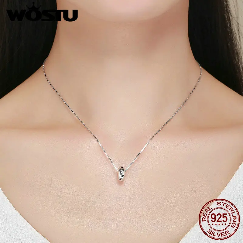 WOSTU Real 925 Sterling Silver Pet Dog Footprint Spacer Stopper Beads fit Wostu Original Charm Bracelet Jewelry Gift CQC594 image 5