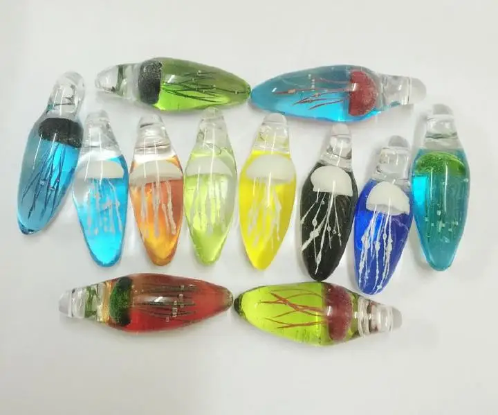 

12PCS 100% handcraft Glass handicraft mix jellyfish blowing present creative gifts