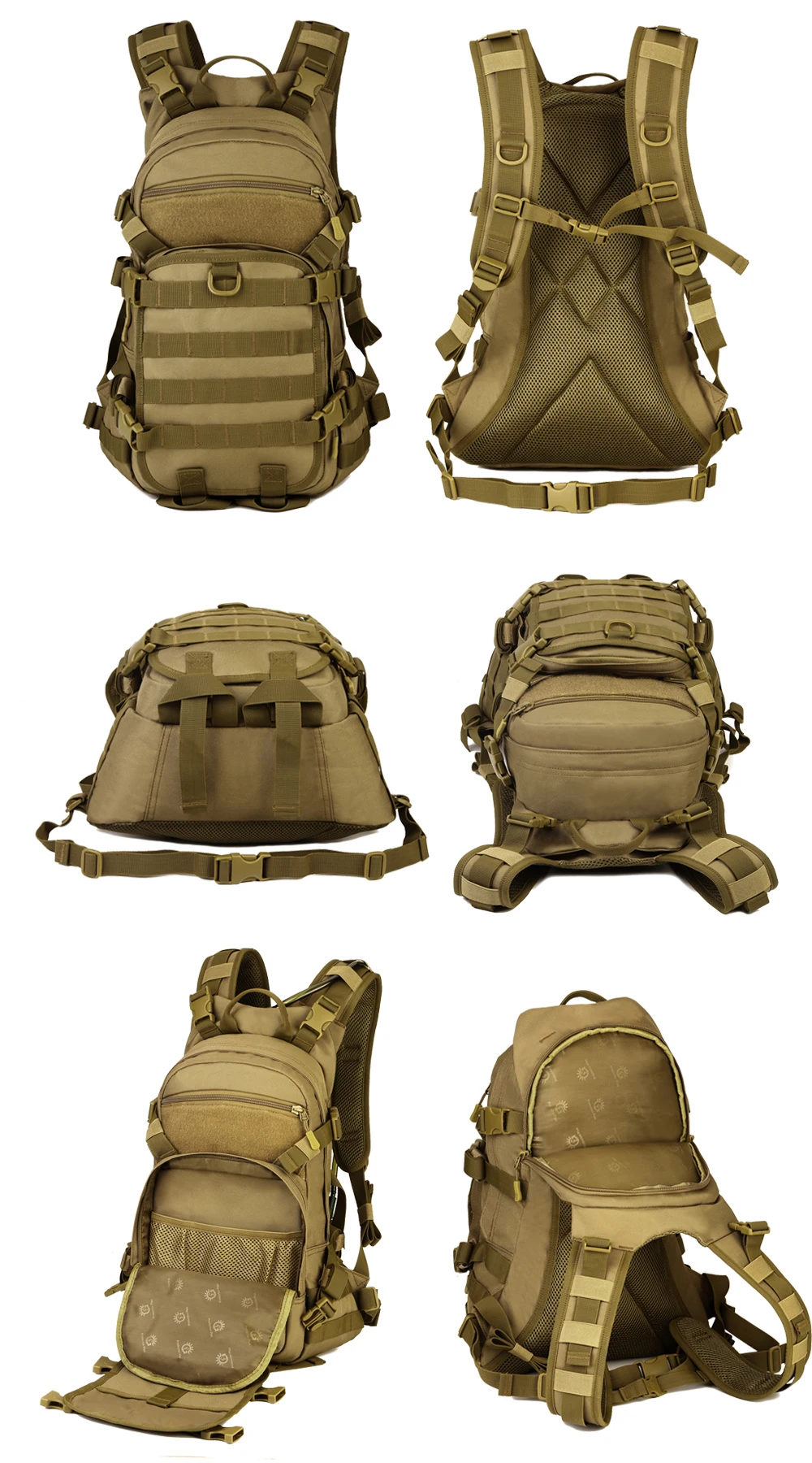 PROTECTOR PLUS Taktischer Rucksack 25L Reitrucksack Wasserdicht Hochwertige Wandertasche im Jagdstil Kleiner Rucksack – Detail 13