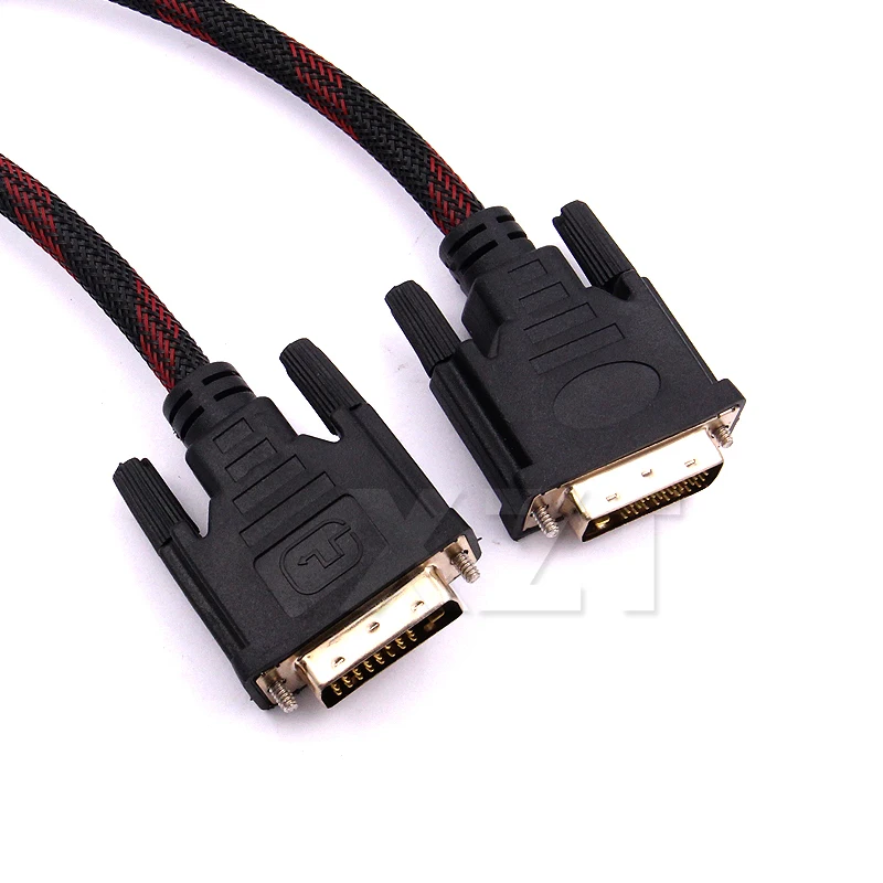 

Newest Universal Standard DVI DVI-D Dual Link 24+1 Pin 1.5M Male to Male Cable Adapter Cord Travel Power Charger Connector