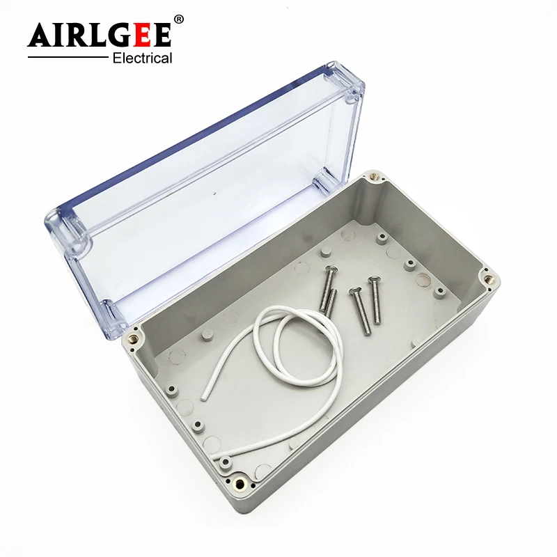 ABS Plastic Dustproof IP65 Joint Outdoor Transparent Cover Waterproof Electrical Junction Box 200x120x56mm