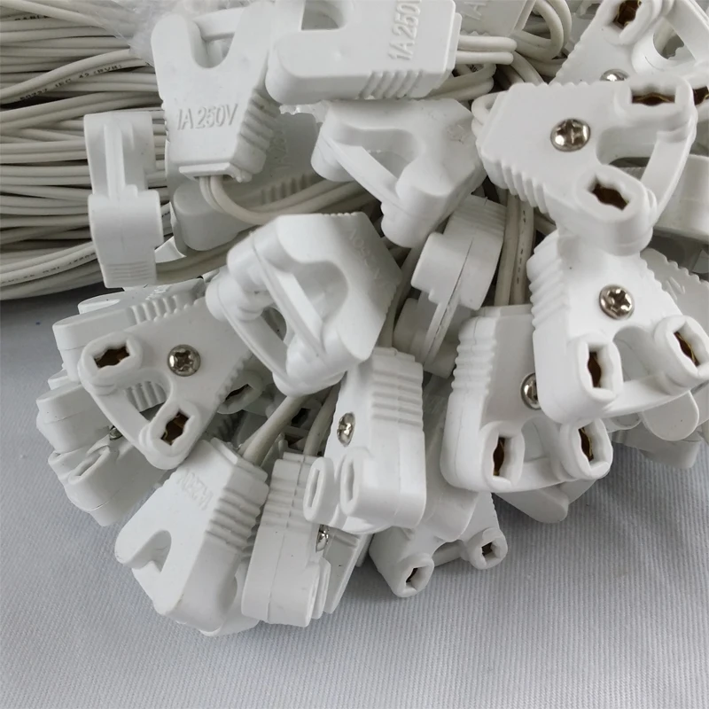 T8 Lamp Holder Cables light box line 1.4M LED Lighting Socket Cable Holder Lights Base Wire For T8 Tube Fluorescent Connector