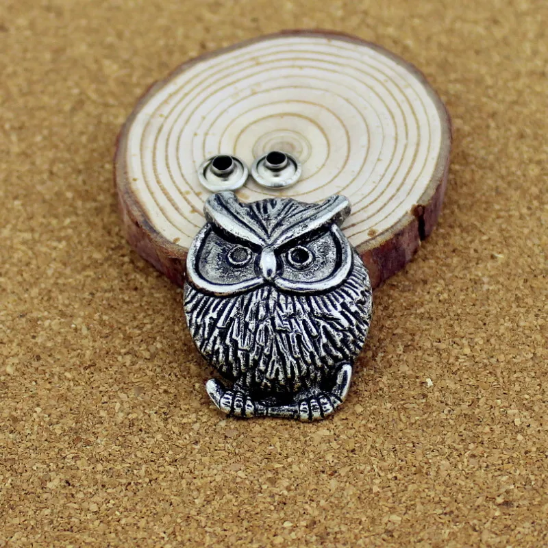 5pcs Retro Bronze Silver Zinc Alloy Owl Skull Spikes For Clothing Punk Rivets Leather Craft Tachas Para Ropa