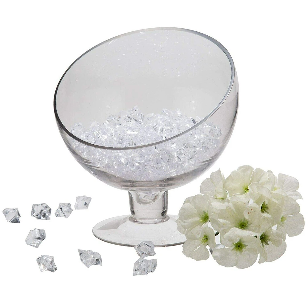 100/20/15/6pc Artificial Ice Cubes Clear Fake Crushed Ice Rocks Ice Cubes Acrylic Vase Fillers for Home Party Wedding Decoration