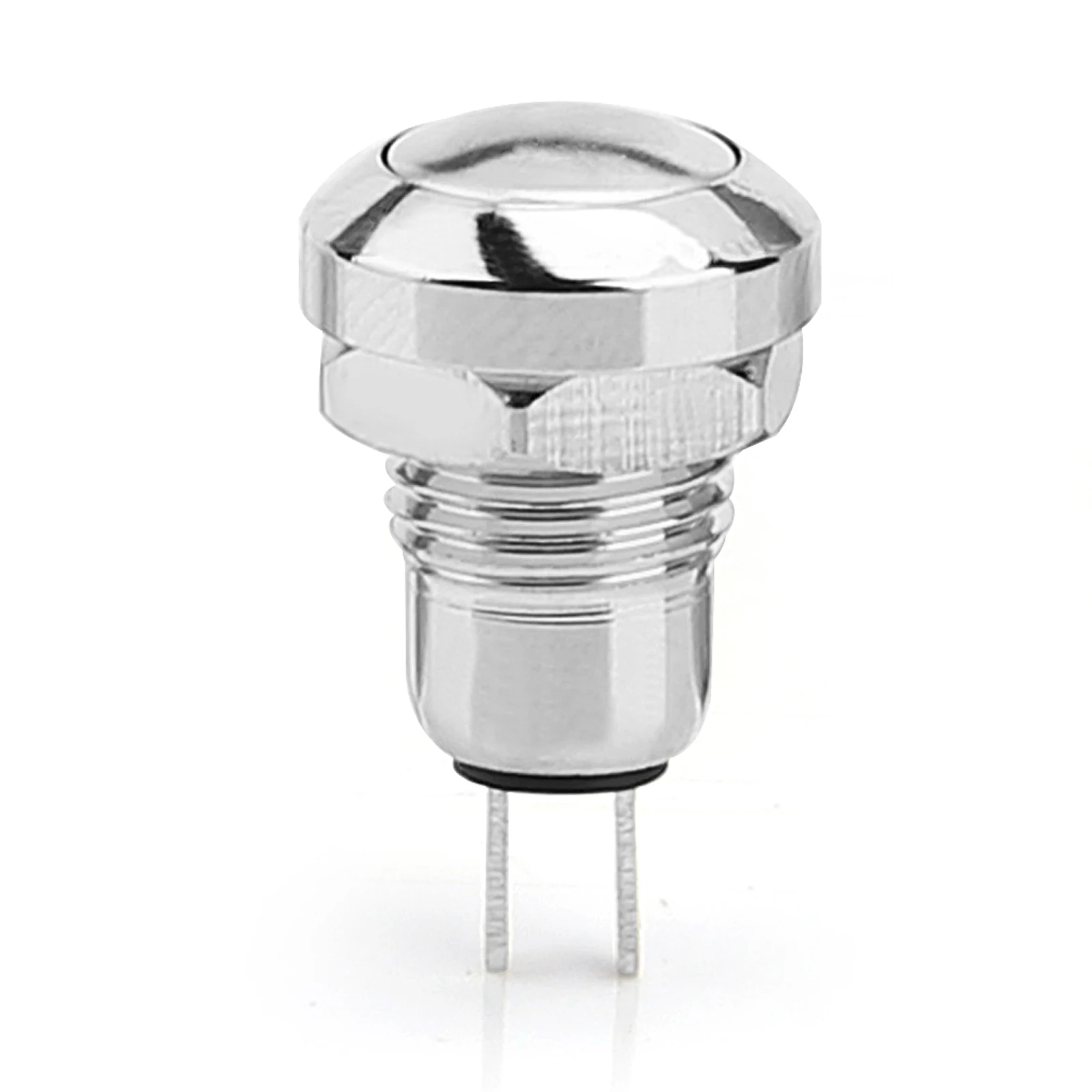 زر ضغط مؤقت صغير 8 مللي متر من الفولاذ المقاوم للصدأ ، IP67 1NO 2Pin 3A/250V للسيارة/القارب/DIY