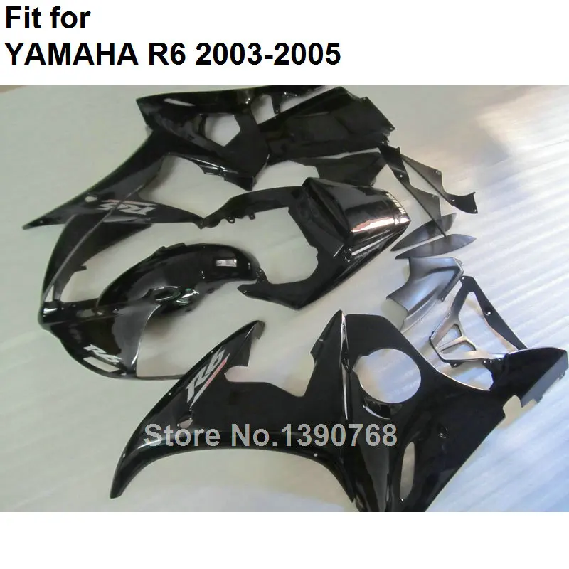 Injeciont Fairing for Yamaha fairings YZFR6 2003 2004 2005 black bodywork parts fairing kit YZF R6 03 04 05 BC43