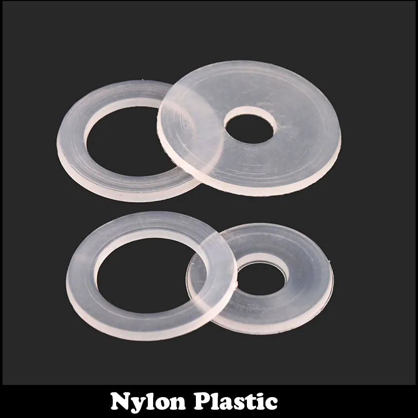 

150pcs M5 M5*7.5*1 M5X7.5X1 Clear Nylon Plastic Plain Gasket Transparent Insulating Flat Washer