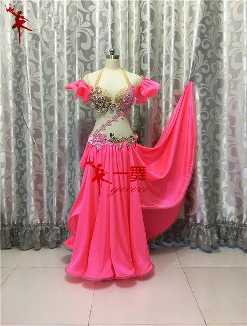 Bellydance oriental Belly Indian gypsy dance dancing costume costumes clothes bra belt chain scarf ring skirt dress set suit 226