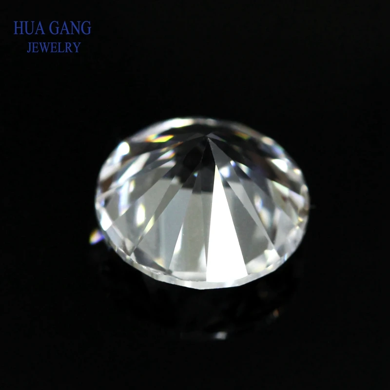 12# White Synthetic Corundum Stone 0.8-12mm Round Brilliant Cut Synthetic Corundum White Stone Gems For Jewelry