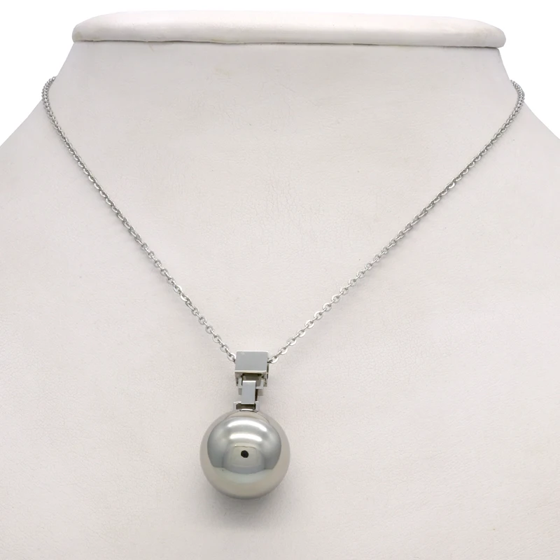 Hot sale Height Polishing Mirror Side Stainless Steel Ball Pendant Necklace Female Jewelry Gold Necklaces & Pendants For Women