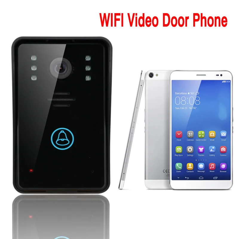 WiFi Wireless Video Door Phone Intercom System IR Night Vision Home Improvement Visual Door Ring Touch button waterproof