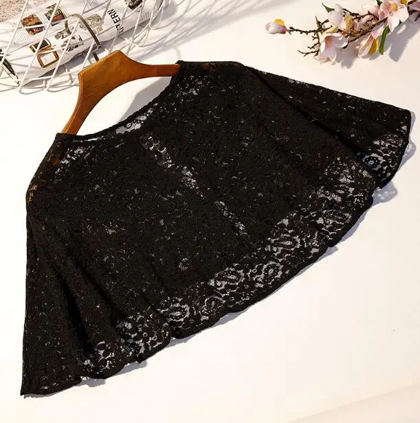 

Women's Spring Summer sexy black lace Pashmina Female Summer Sunscreen Mesh Lace Shawl R1609