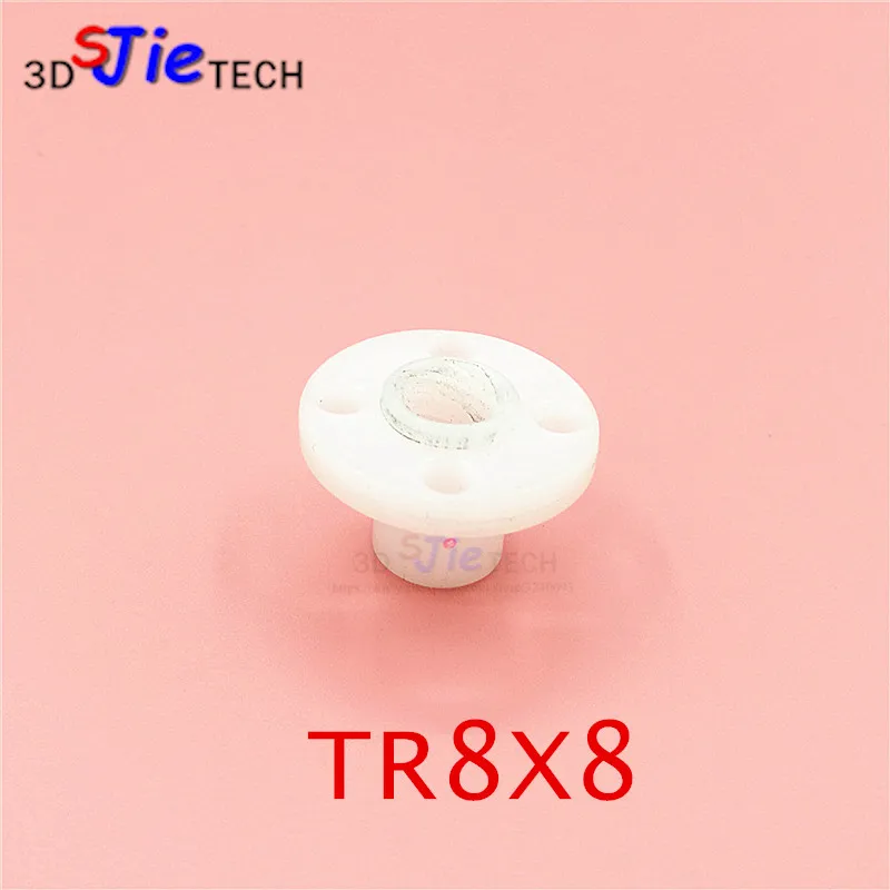 1pcs white TR8 Lead Screw POM nut TR8x8 Trapezoidal Screw Nuts Delrin Nuts 8mm for 3D printer parts