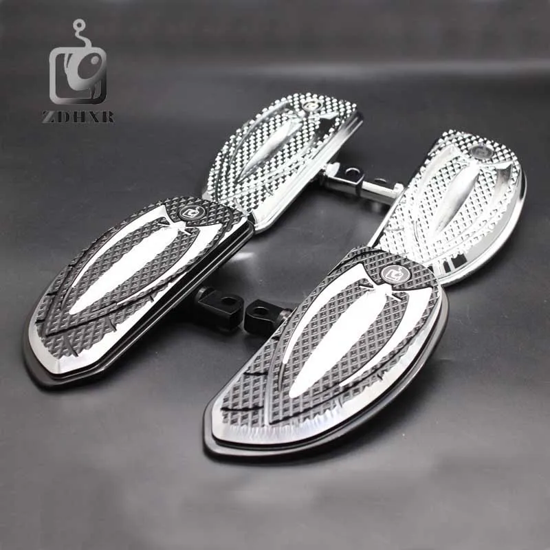 

Motorcycle Accessories Black and Chrome Footrests Foot pegs Front Rear for Harley Touring Sportster Softail Dyna