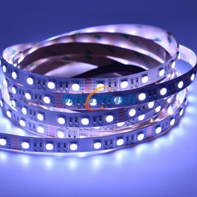 RGBW 4IN1 led strip 24V 12V 72leds/m SMD 5050 22W/M IP20 Non Waterproof Epistar Chip Flexible LED Light 12MM PCB