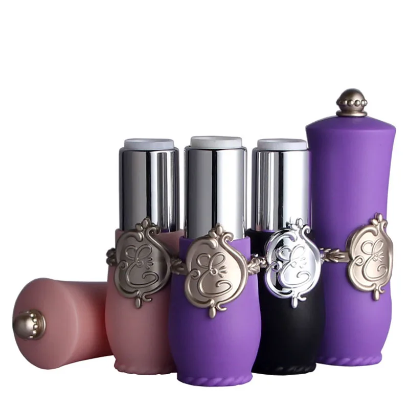 Luxury Empty Lipstick Tube Pink/Black/Purple Make up Lips Cosmetic Containers Packaging Mini DIY Lipstick Bottles 20pcs/lot