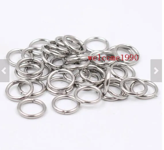 Fate Love 600pcs Stainless steel 1*5mm/1*6mm/1*7mm/1*8mm jump ring & split rings opening  fit necklace DIY jewelry accessories