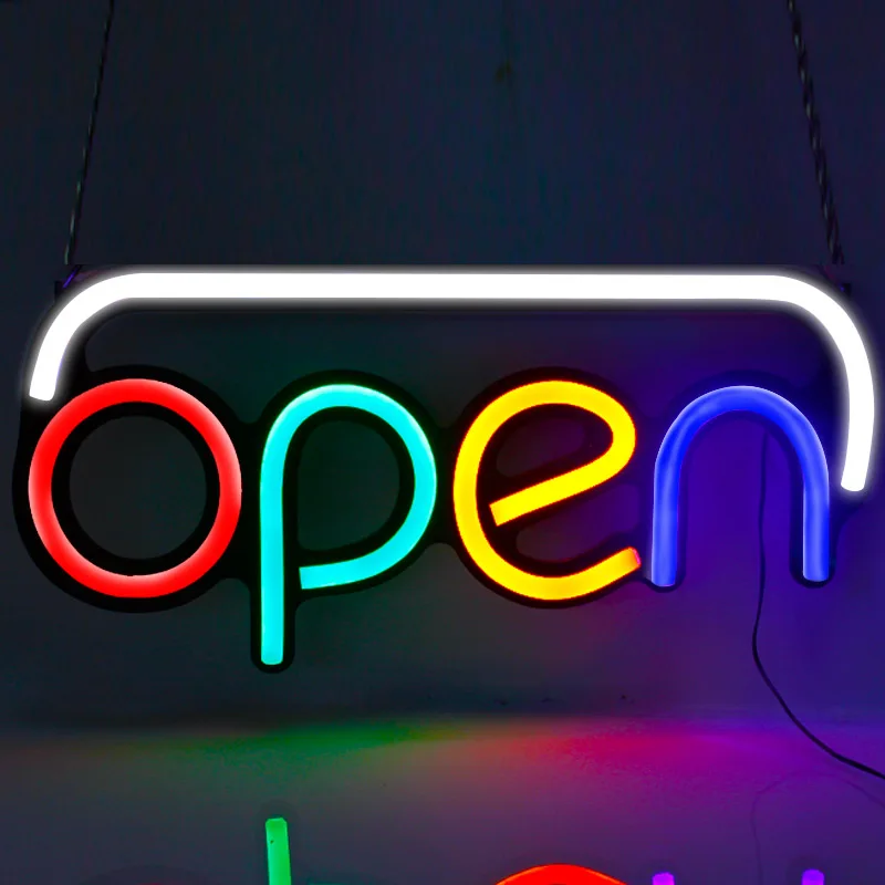 

OPEN Business Sign Neon Light Ultra Bright LED Shop Store Window Displaying Hanging Chain Restaurant Door Bar Visual Sign Lamp