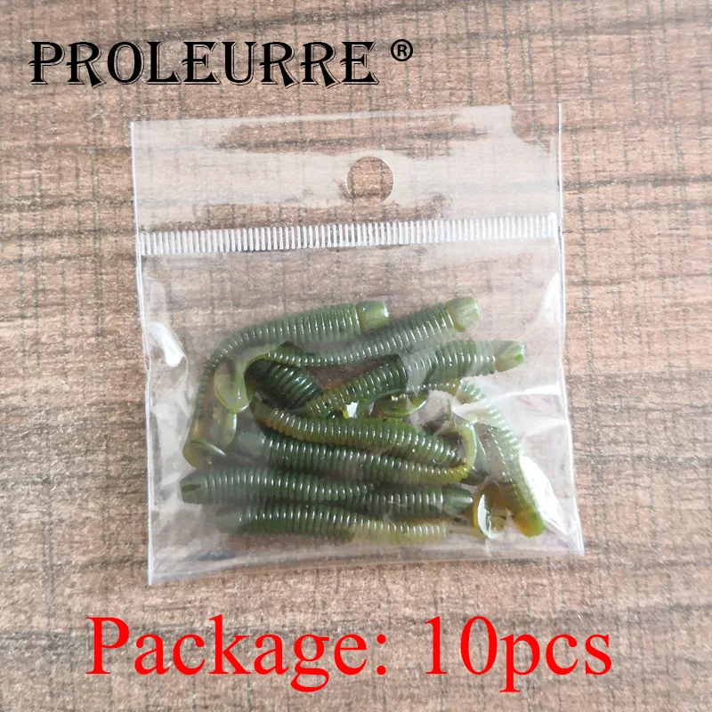 Proleurre Saturn Worms 0.7g 4.5cm Soft Baits Carping Fishing T Tail Silicone Maggot Worm Wobblers Pesca Fishing Accessories
