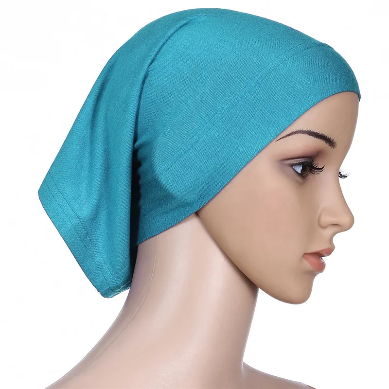 2019 mulheres simples Interior algodão lenço de Cabeça hijab Islâmico headwrap sólida completa cover-up femme senhoras gorro chapéu muçulmano hijabs loja