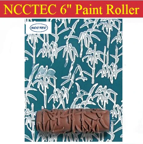 

[Bamboo pattern] 6'' NCCTEC soft rubber decorator roller FREE shipping | 150mm bamboo leaves wall paint roller tools