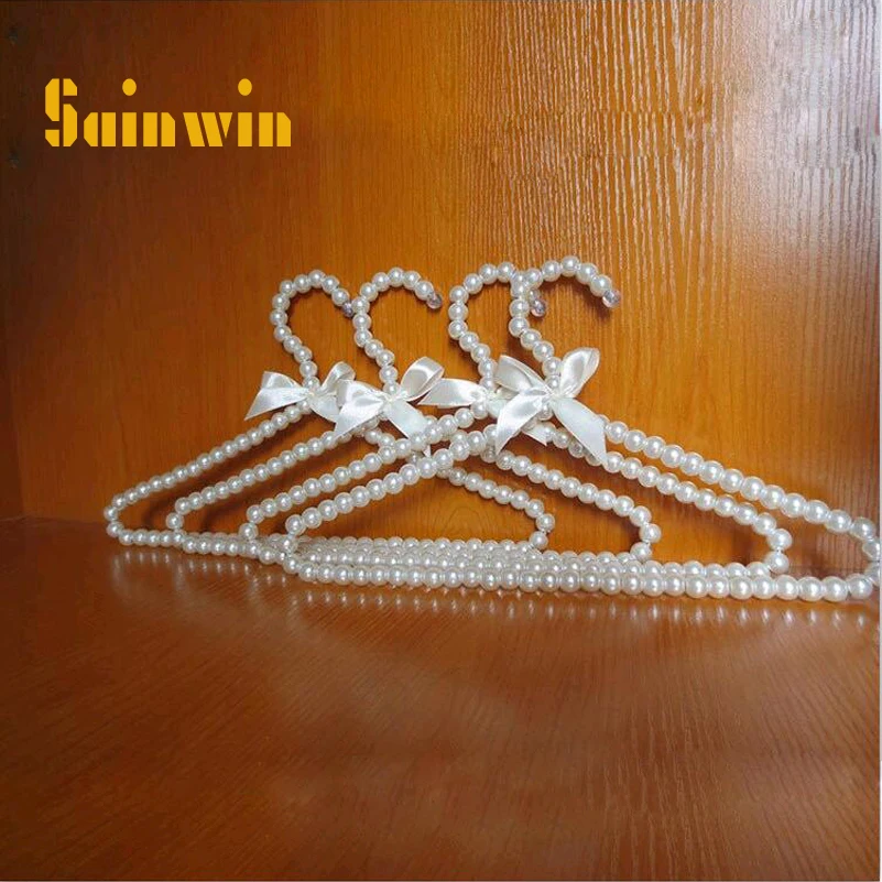 

Sainwin 10pcs/lot 30cm/20cm Children Plastic Pearl Hanger Baby Hangers For Clothes Kids Plastic Cloth Hanger Child Clothes Rack