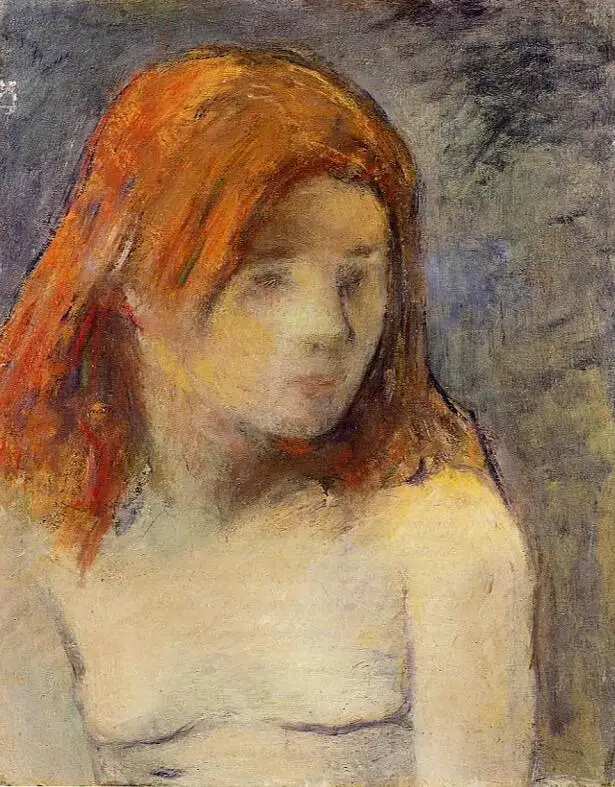 

High quality Oil painting Canvas Reproductions Bust of a nude girl (1884) by Paul Gauguin hand painted