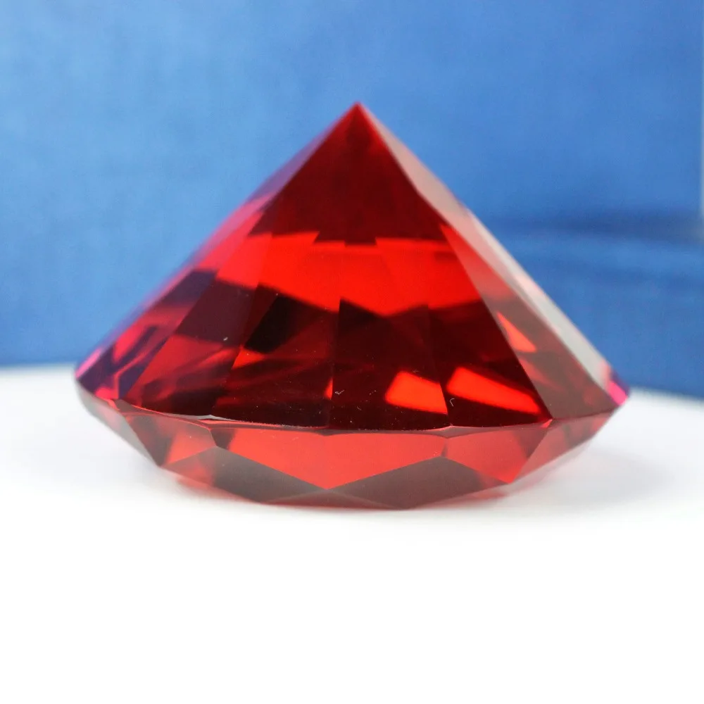 6cm Ruby Red Color Crystal Glass Diamond Paper Weight  Miniature Gorgeus Crystal Wedding Decoration Wedding Valentine Gifts