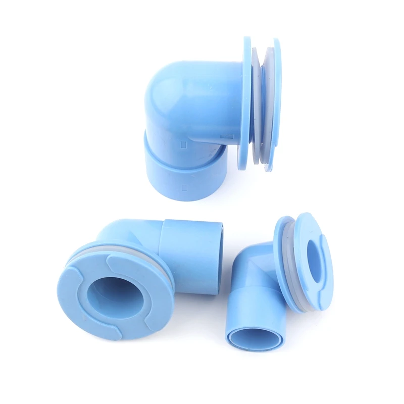 3pcs/lot 32 40 50mm Aquarium Fish Tank Square Seafood Pool Forced Drainage Joint Wastewater Discharge 90 Degree Elbow Connector