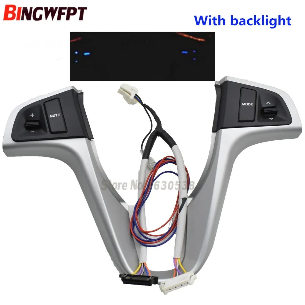 Good Quality Wheel Audio Volume Music Control Button Switch With Backlight For Hyundai VERNA SOLARIS 2010-2015