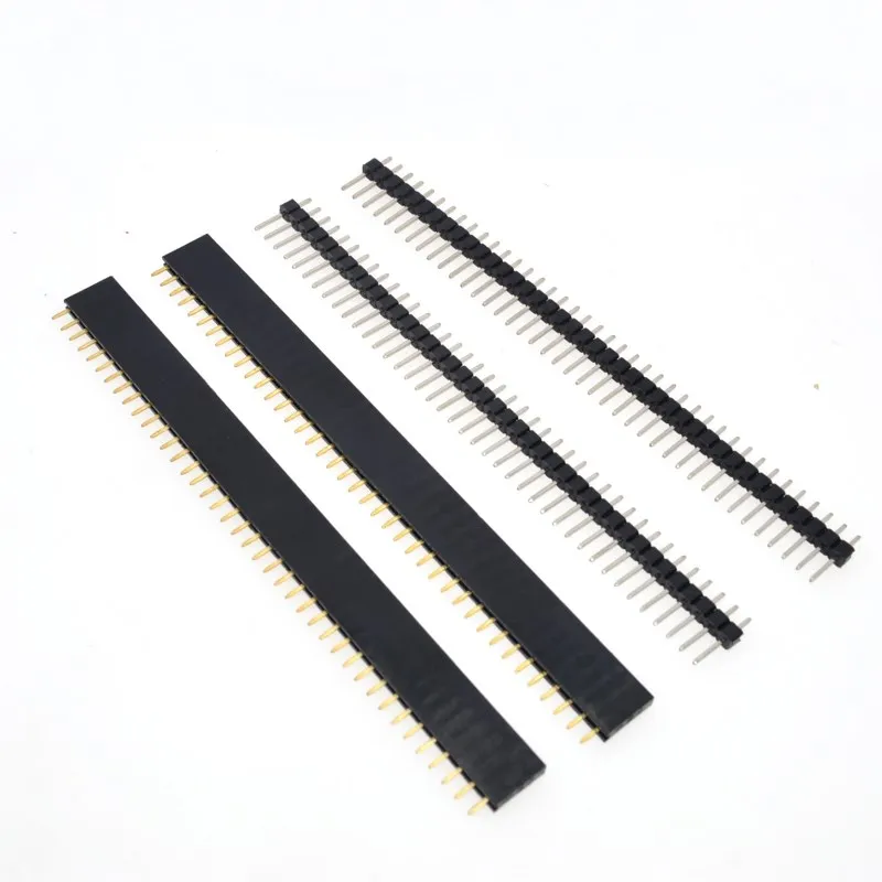 1lot=10pcs 1x40 Pin 2.54mm Single Row Female + 10pcs 1x40 Male Pin Header connector