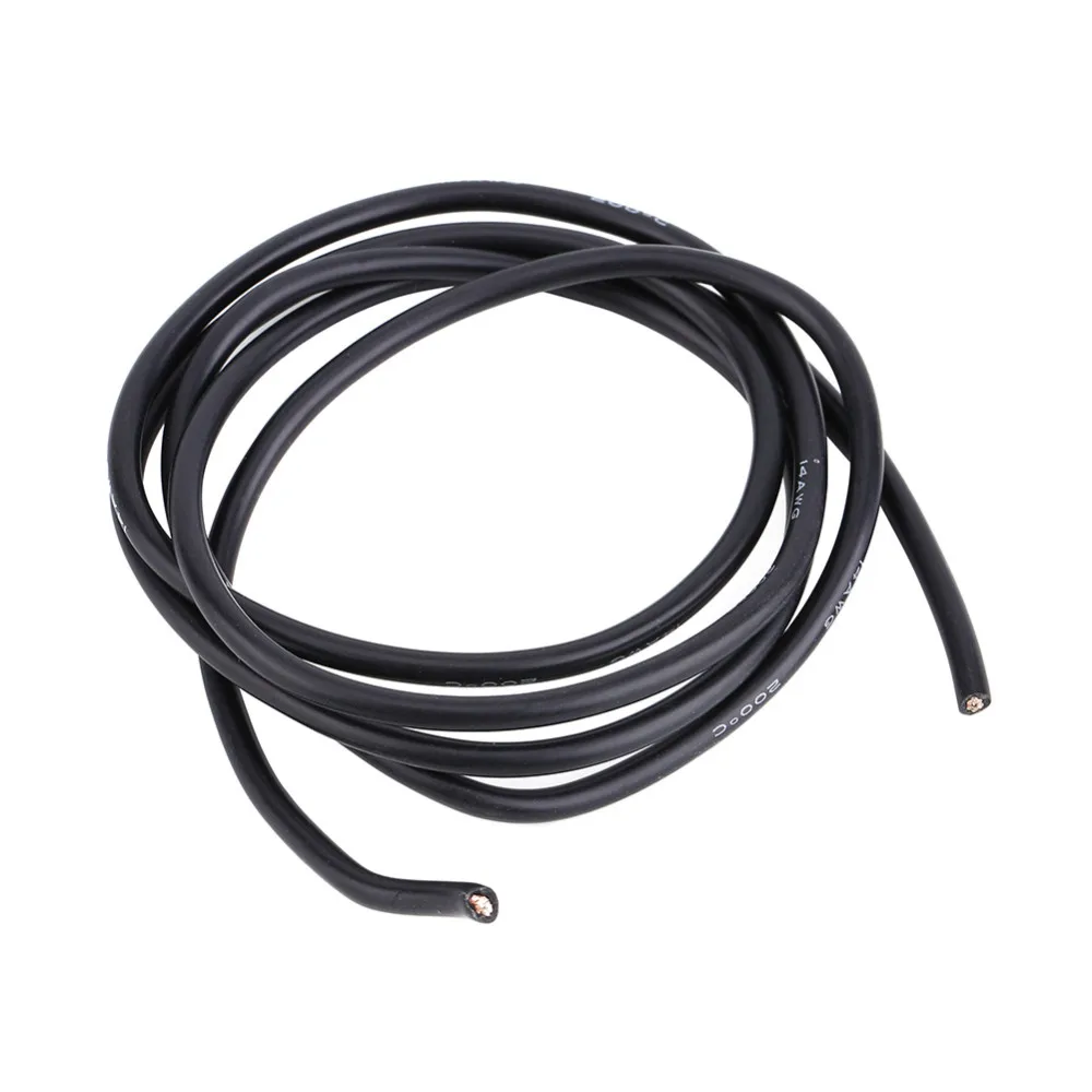 1 metro Rossa + 1m Colore Nero Filo di Silicone 10AWG 12AWG 14AWG 16 AWG 18AWG 20AW 22AWG 24AWG Flessibile cavo in Silicone per RC Lip