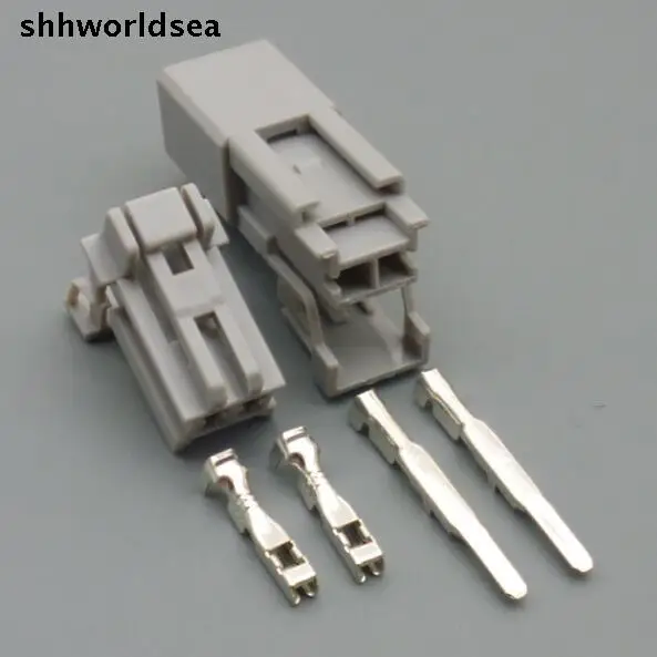 

shhworldsea 5/30/100sets 2.2mm kit 2way 2pin wire harness auto connector 6098-0239 6098-0240 car socket for nissan