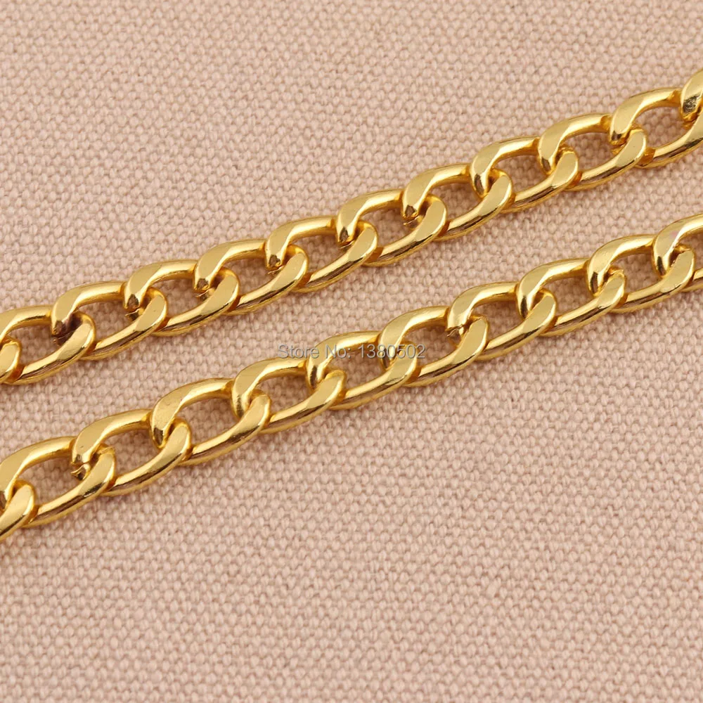 127cm length Metal gold Color Necklace Chain,Chain Link bracelet, bag charm with swivel snap hook jewelry hardware Accessories