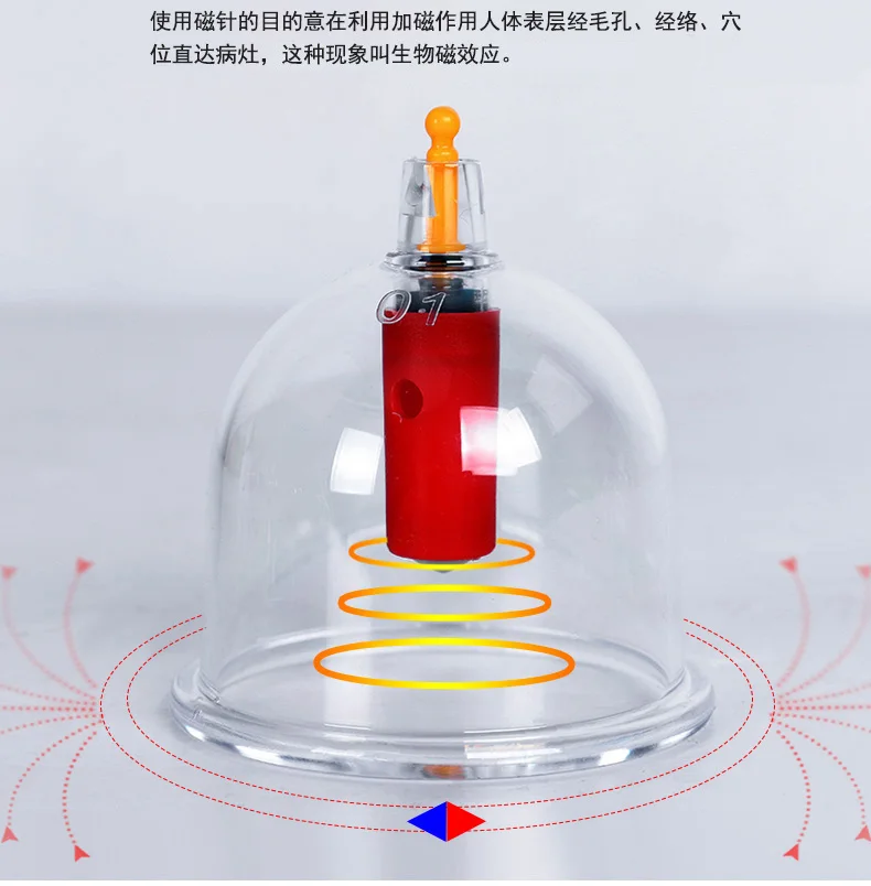 12pcs Transparent Vacuum Cupping Medical Body Massage Relaxation Magnets Therapy Acupressure Relieve Pain Health Care Kit