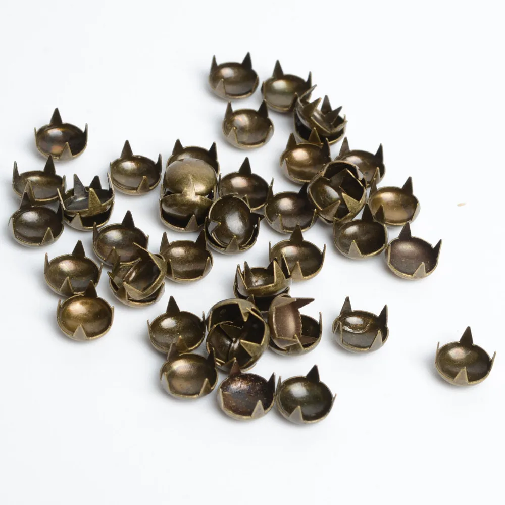 100pcs 8mm Antique Bronze Studs Nailheads Rivet Spike Punk Bag Bracelets Clothes Apparel Sewing Garment Rivet cuir pour le cuir