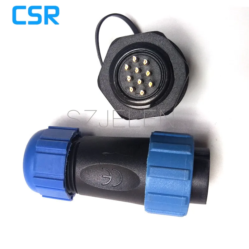 SP2110/P10-S10, 10 Pin Automotive Connectors, LED Waterproof Connectors, Industrial Connectors, 10 Pin  Plug And Socket IP68