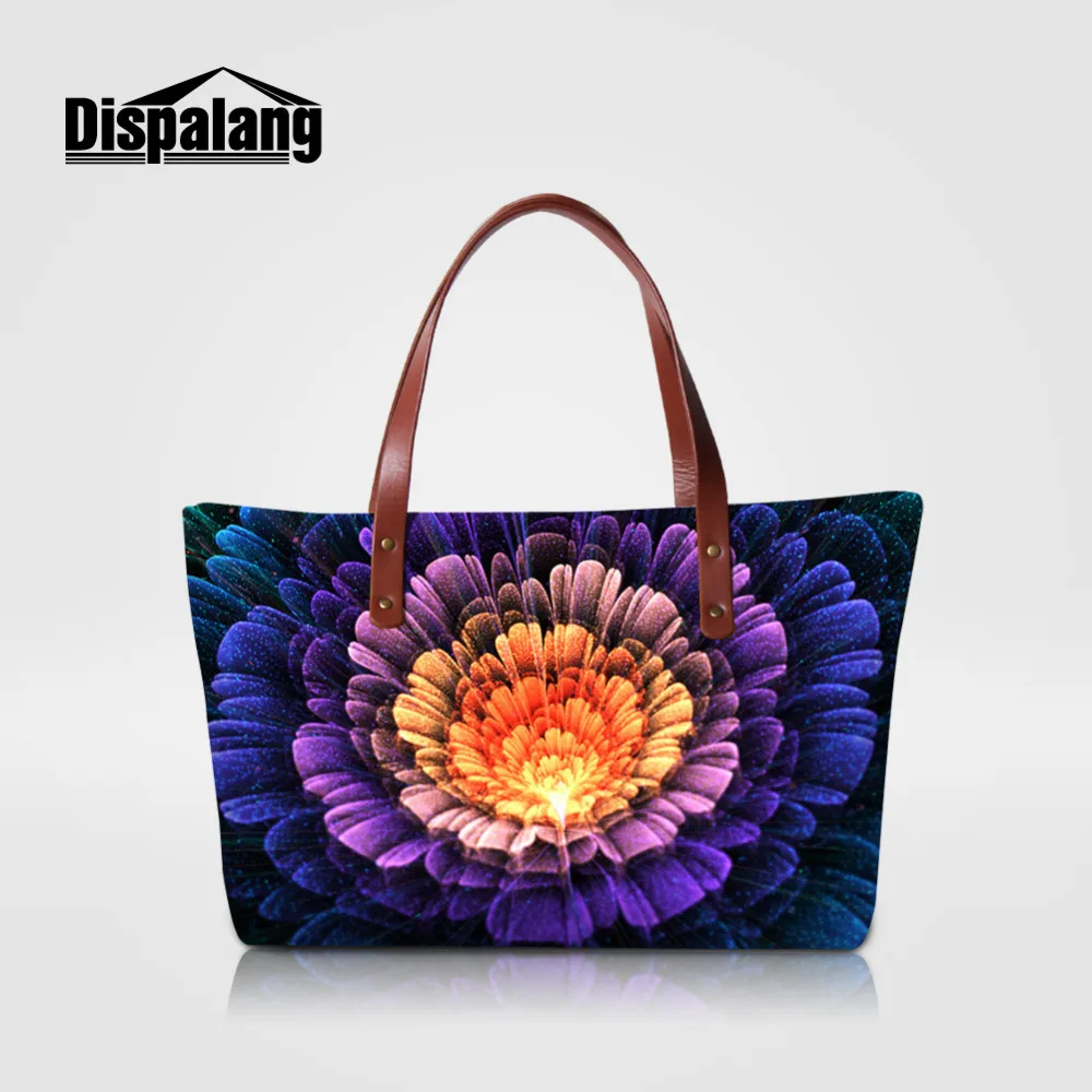 

Dispalang Luxury Women Handbags Flower Print Girls Large Capacity Top Handle Bags Ladies Shoulder Bag High Quality Shopping Bags