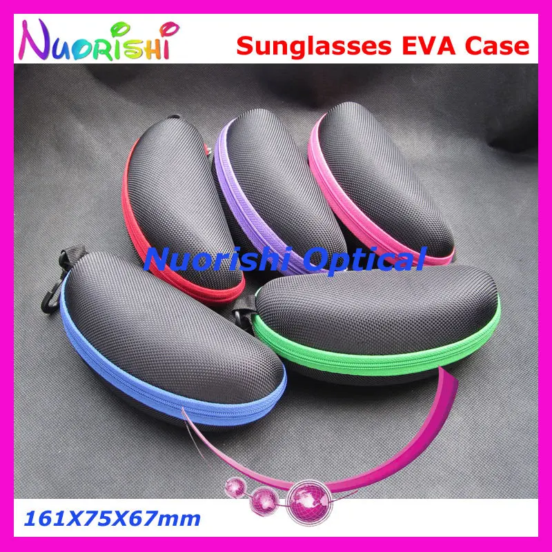 

ML011 nice zipper sunglasses case EVA glasses eyewear case with hook free shipping