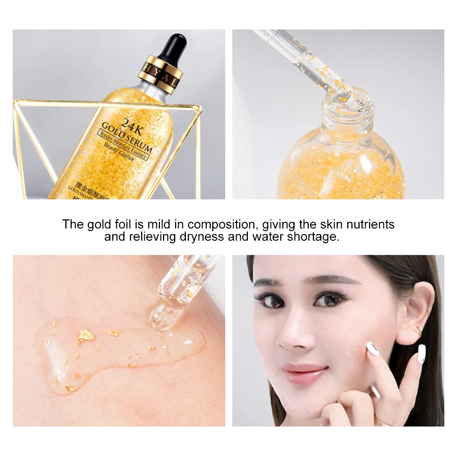 LAIKOU 24k Gold Face Serum Hyaluronic Acid Serum Moisturizer Essence Cream Brightening Essence Cream Day Creams Skin Care