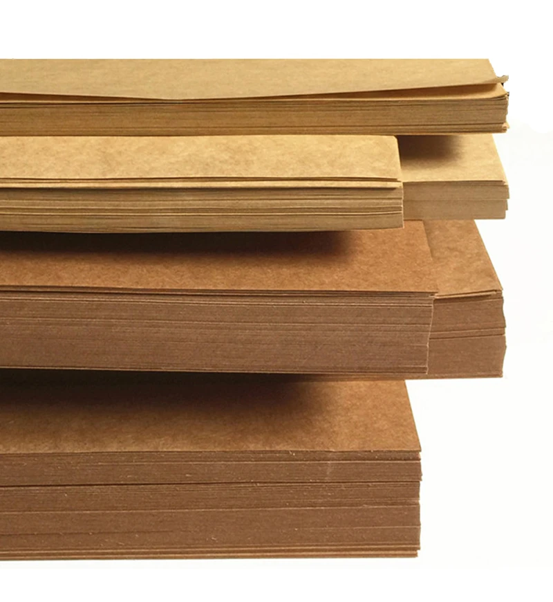 200-400gsm 50pcs High Quality A4 Brown Kraft Paper DIY Handmae Card Making Craft Paper Thick Paperboard Cardboard