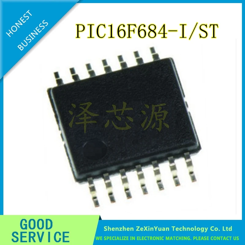 

10PCS/LOT PIC16F684 PIC16F684-I/ST 16F684-I TSSOP-14 8-Bit CMOS Microcontrollers with nanoWatt Technology