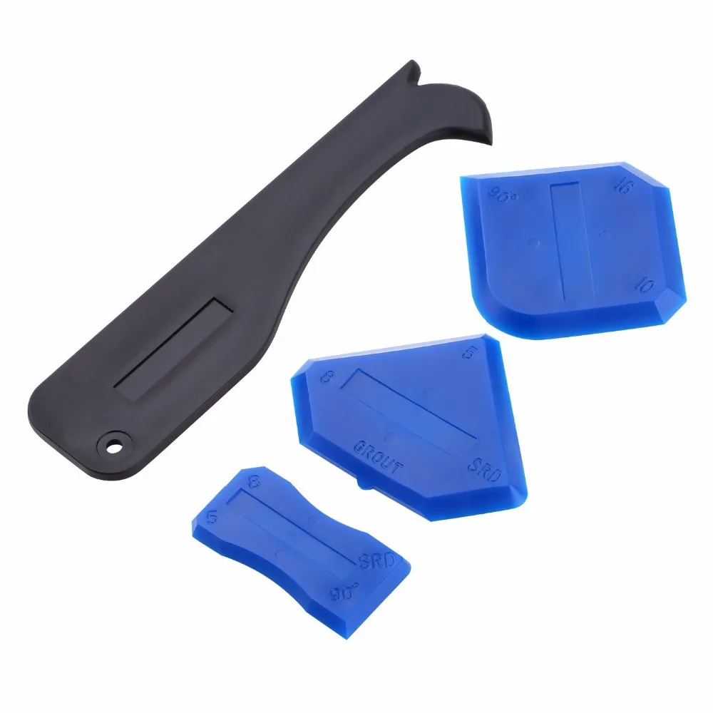 Free Shipping 1set 4pcs Silicone Sealant Finishing Tool and 4pcs Caulking Tool Set Silicone Sealant Scraper Grout Finishing Tool